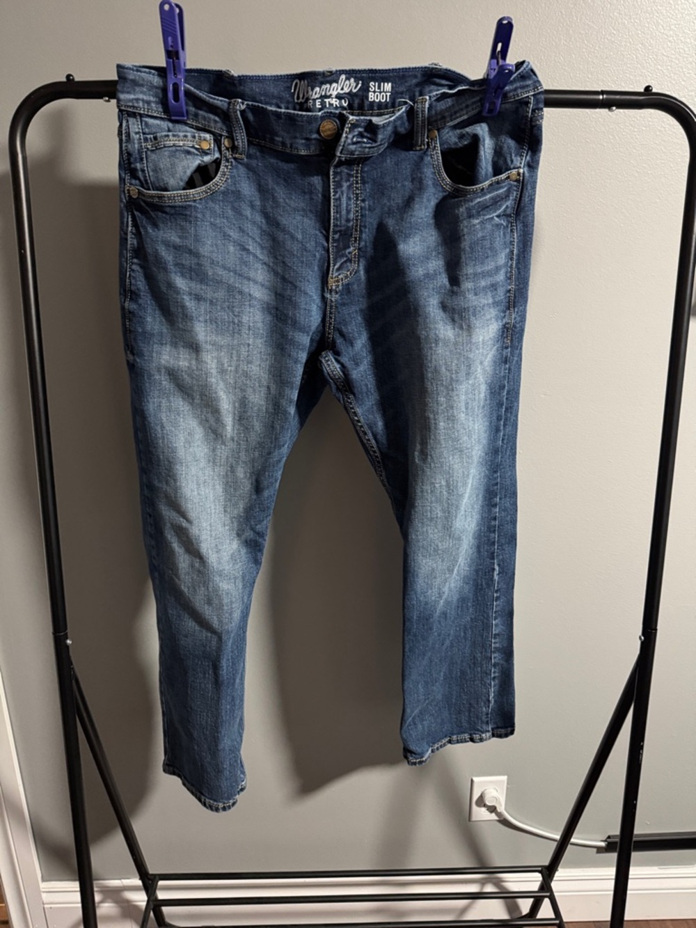 Wrangler Slim Boot Men’s Jeans - Medium Blue Wash 38x30